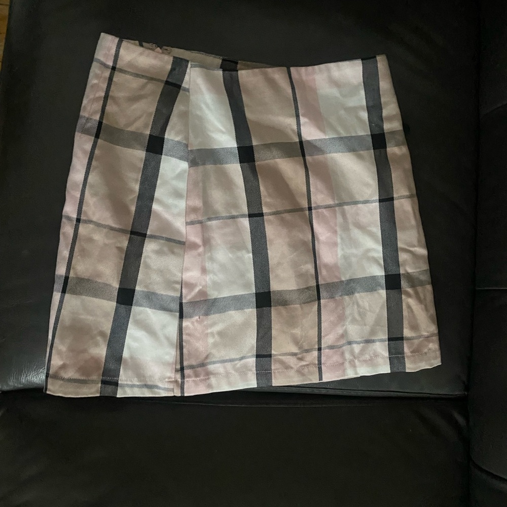 Forever 21 Pink and Black Plaid Mini Skirt